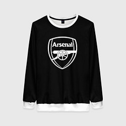 Свитшот женский Arsenal fc белое лого, цвет: 3D-белый