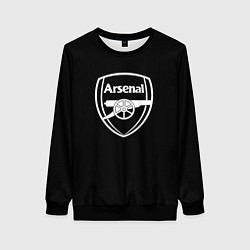 Свитшот женский Arsenal fc белое лого, цвет: 3D-черный