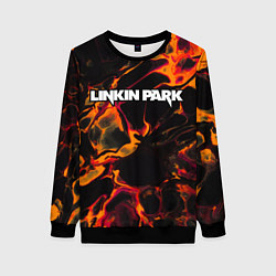 Женский свитшот Linkin Park red lava