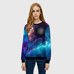Свитшот женский Coldplay space rock, цвет: 3D-черный — фото 2