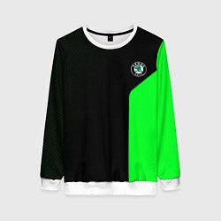 Женский свитшот Skoda pattern sport green