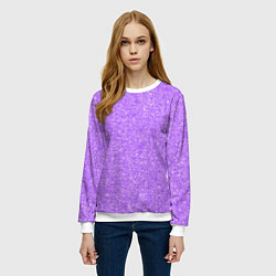 Свитшот женский Светло-сиреневый водная гладь, цвет: 3D-белый — фото 2