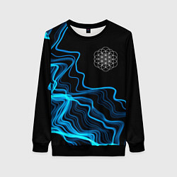 Свитшот женский Coldplay sound wave, цвет: 3D-черный
