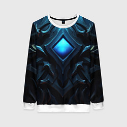 Свитшот женский Синие магическое свещение, цвет: 3D-белый