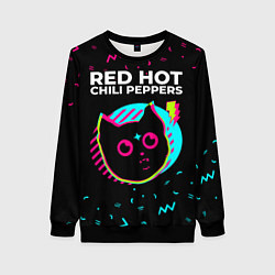 Женский свитшот Red Hot Chili Peppers - rock star cat