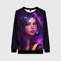 Свитшот женский League of Legends Kaisa Kda style, цвет: 3D-черный