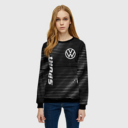 Свитшот женский Volkswagen sport metal, цвет: 3D-черный — фото 2