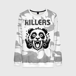 Женский свитшот The Killers рок панда на светлом фоне