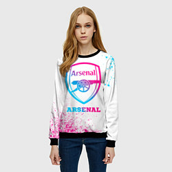 Свитшот женский Arsenal neon gradient style, цвет: 3D-черный — фото 2