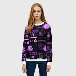 Свитшот женский Underground pattern color, цвет: 3D-белый — фото 2