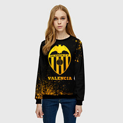 Свитшот женский Valencia - gold gradient, цвет: 3D-черный — фото 2