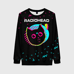 Женский свитшот Radiohead - rock star cat