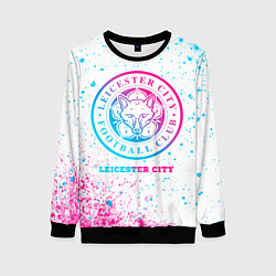 Женский свитшот Leicester City neon gradient style