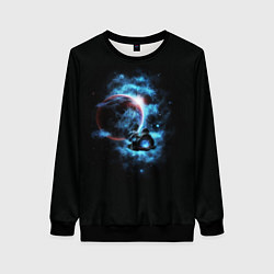 Свитшот женский Неизведанная планета, цвет: 3D-черный