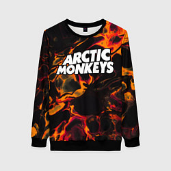 Свитшот женский Arctic Monkeys red lava, цвет: 3D-черный