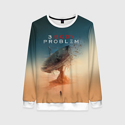 Свитшот женский 3 Body Problem - satellite, цвет: 3D-белый
