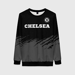 Свитшот женский Chelsea sport на темном фоне посередине, цвет: 3D-черный