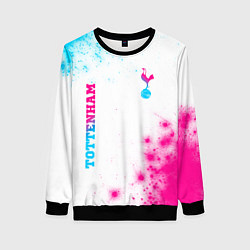 Свитшот женский Tottenham neon gradient style вертикально, цвет: 3D-черный