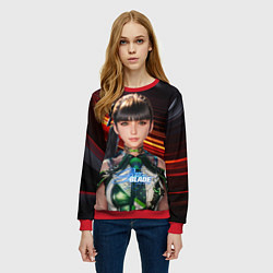 Свитшот женский Stellar Blade Eve dark, цвет: 3D-красный — фото 2