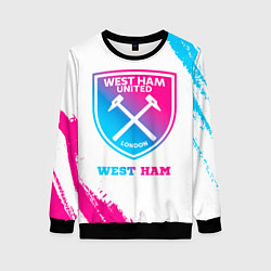 Свитшот женский West Ham neon gradient style, цвет: 3D-черный