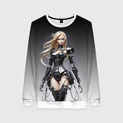 Женский свитшот Cyber Barbie - fantasy cyberpunk ai art