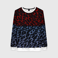 Свитшот женский Леопардовый стиль текстура, цвет: 3D-белый