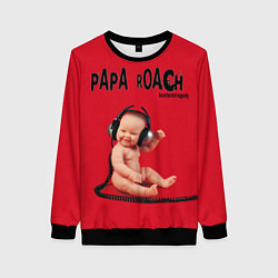 Свитшот женский Papa Roach - baby with headphones, цвет: 3D-черный