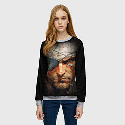 Свитшот женский Metal gear Venom Snake, цвет: 3D-меланж — фото 2