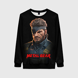 Свитшот женский Веном Снейк из игры Metal gear, цвет: 3D-черный