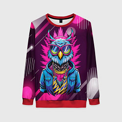 Женский свитшот Стильная сова в одежде