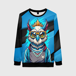 Женский свитшот Стильная сова в одежде