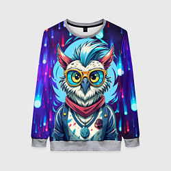 Женский свитшот Сова модница на стиле