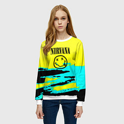 Свитшот женский Nirvana краски кислотные, цвет: 3D-белый — фото 2