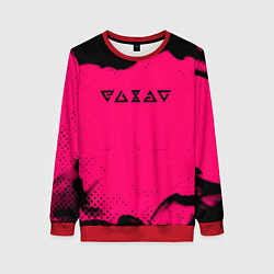 Свитшот женский Ведьмак лого смок, цвет: 3D-красный