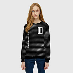 Свитшот женский Paramore metal rock lines, цвет: 3D-черный — фото 2