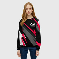 Свитшот женский Bungo Stray Dogs electro lines, цвет: 3D-черный — фото 2