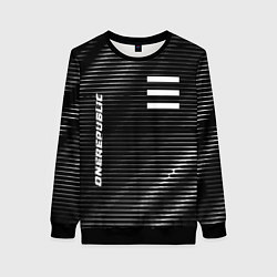 Свитшот женский OneRepublic metal rock lines, цвет: 3D-черный