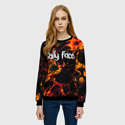 Свитшот женский Sally Face red lava, цвет: 3D-черный — фото 2