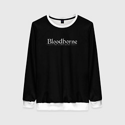 Свитшот женский Bloodborne logo, цвет: 3D-белый