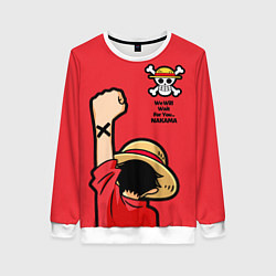Свитшот женский One Piece - captain Monkey D Luffy, цвет: 3D-белый