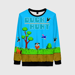 Свитшот женский Duck hunt dog, цвет: 3D-черный