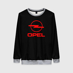 Свитшот женский Opel red logo auto, цвет: 3D-меланж