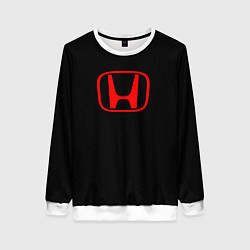 Свитшот женский Honda red logo auto, цвет: 3D-белый