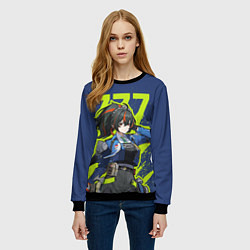 Свитшот женский Zhu Yuan - Zenless Zone Zero, цвет: 3D-черный — фото 2