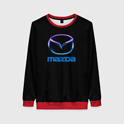 Свитшот женский Mazda neon logo, цвет: 3D-красный