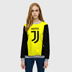 Свитшот женский Juventus sport geometry yellow, цвет: 3D-меланж — фото 2