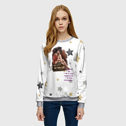 Свитшот женский Девушка ведьма - гордится и использует, цвет: 3D-меланж — фото 2