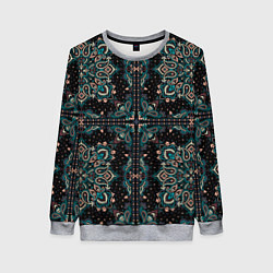 Свитшот женский Орнамент пейсли, цвет: 3D-меланж