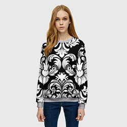 Свитшот женский Дамасский орнамент, цвет: 3D-меланж — фото 2