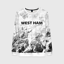 Свитшот женский West Ham white graphite, цвет: 3D-белый